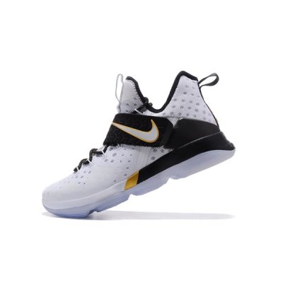 Nike Erkek Lebron 14 Beyaz / Metal Altın / Siyah Basketbol Ayakkabısı Türkiye - 2ZT8EF45